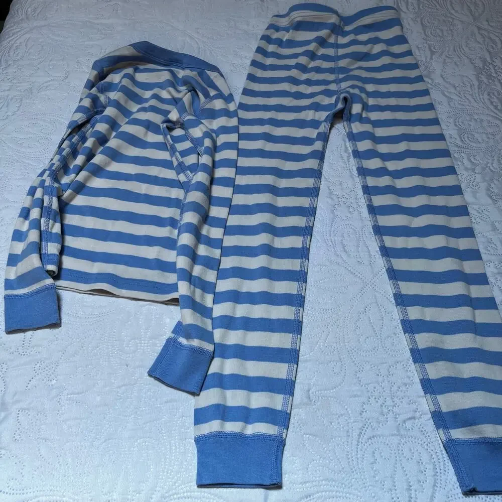 Hanna Andersson Striped Organic Cotton PJ Set Size 8